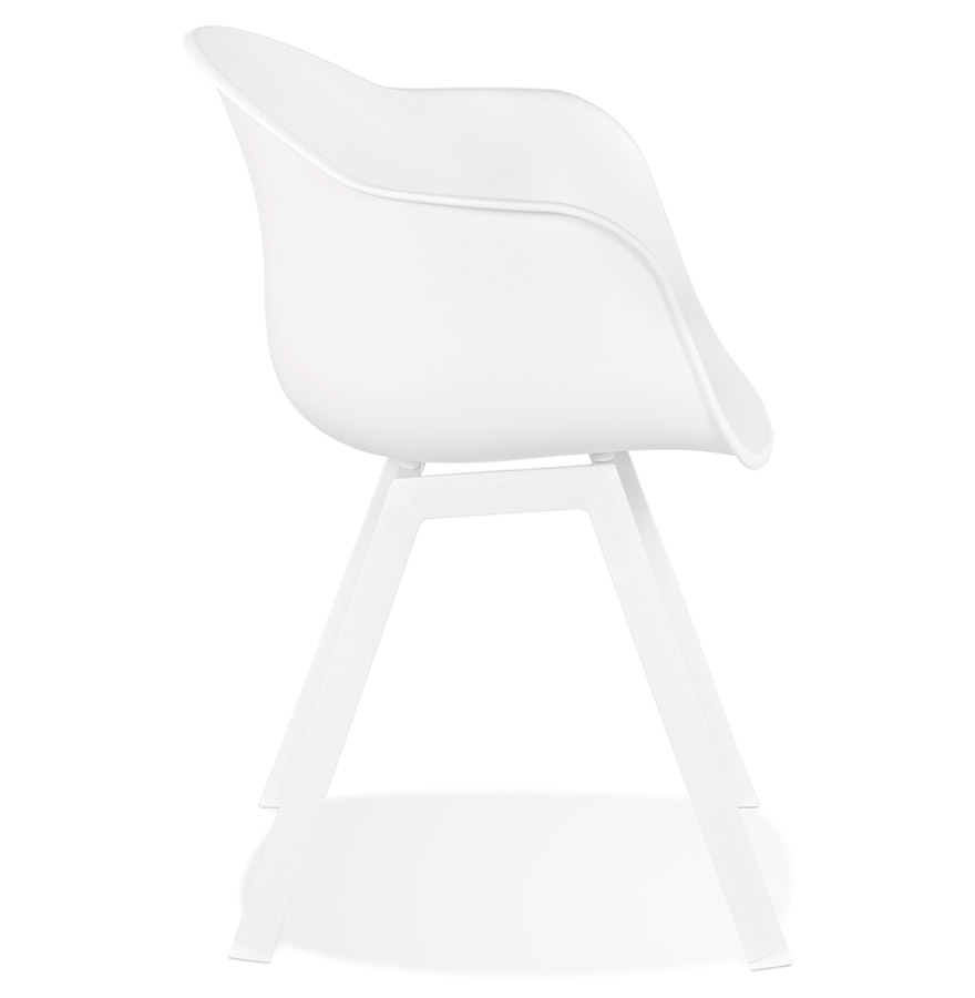 Chaise à accoudoirs design 'JAVEA' blanche intérieur / extérieur - commande par 2 pièces / prix pour 1 pièce vue3