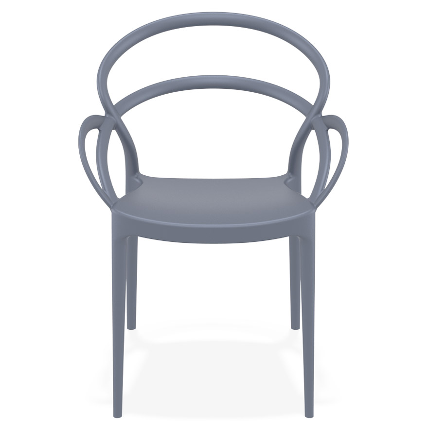 Chaise de terrasse ´JULIETTE´ design grise foncée