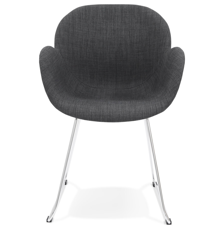 Chaise design ´JUMBO´ grise foncée en tissu