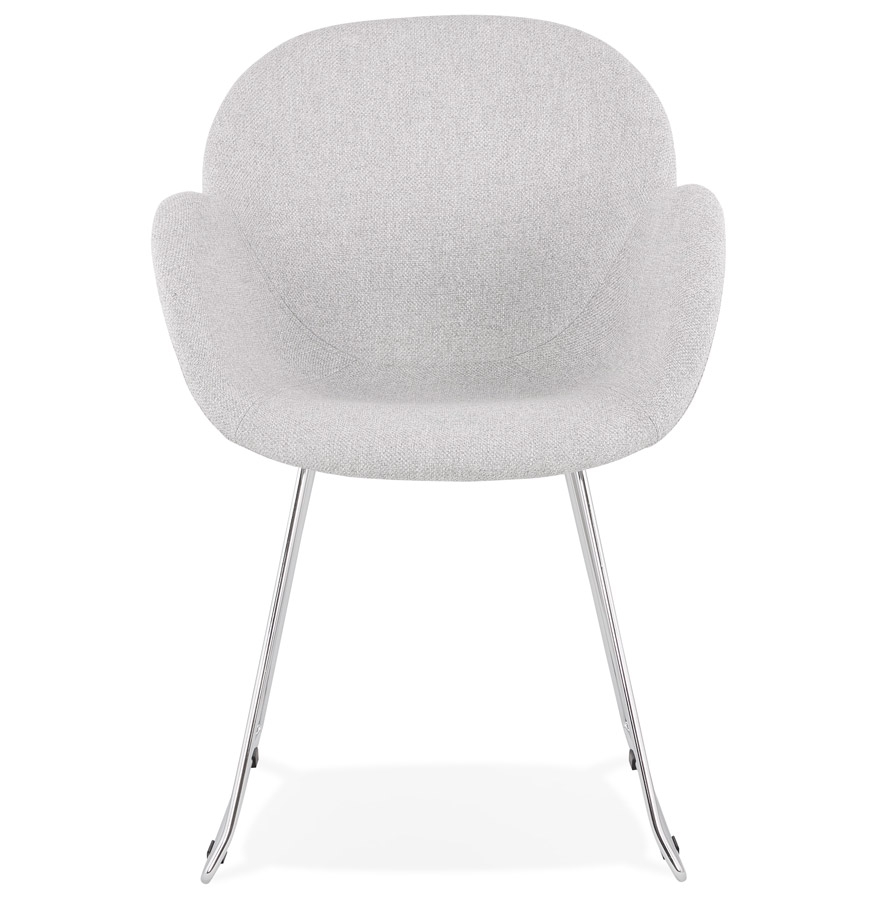 Chaise design 'JUMBO' grise claire en tissu vue2