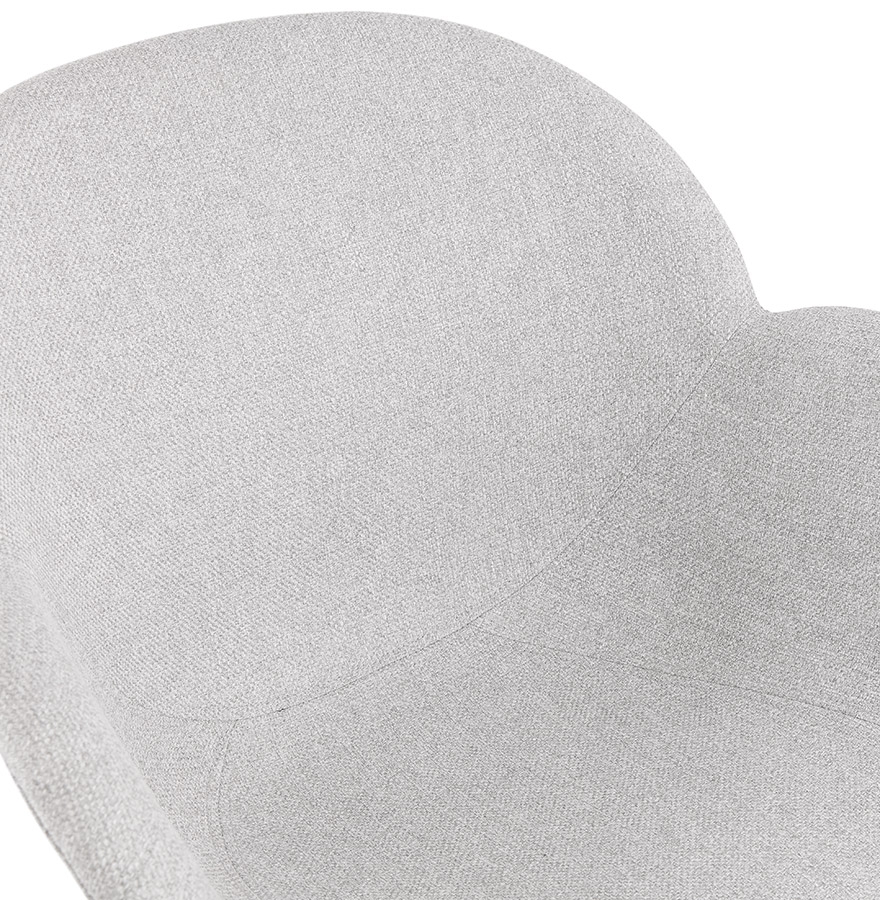 Chaise de bureau ´KEV´ en tissu gris clair confortable sur roulettes