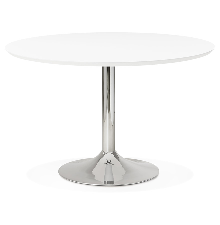Table à diner/de bureau ronde ´KITCHEN´ en bois blanc - Ø 120 cm