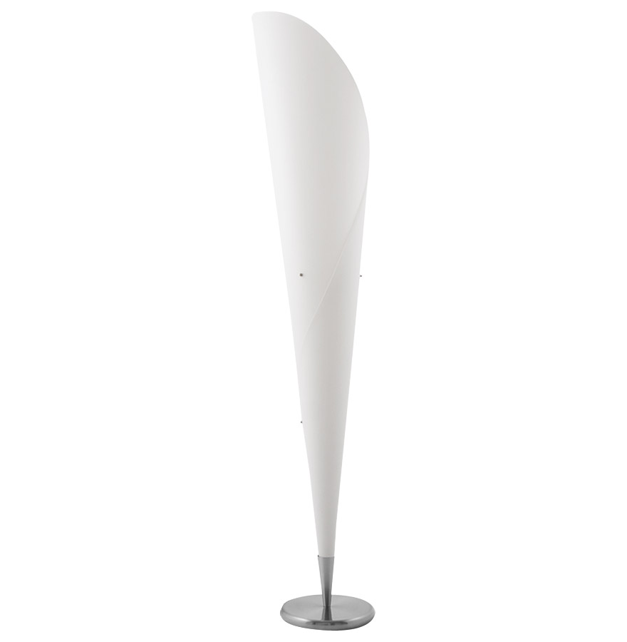 Lampadaire design ´KONE´ en forme de cône blanc