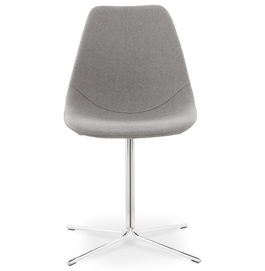 Chaise moderne ´KROSS´ en tissu gris