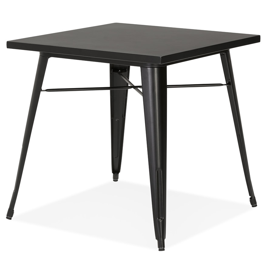 Petite table à dîner style industriel 'LALOU' noire - 76x76 cm vue2