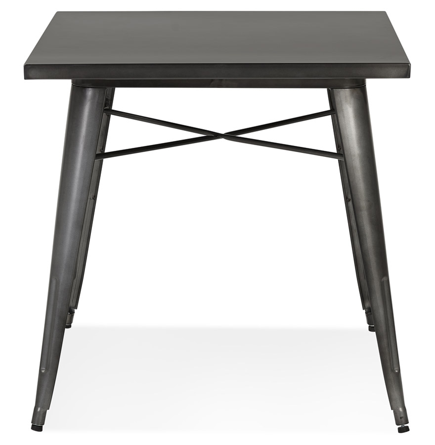 Petite table à dîner style industriel 'LALOU' grise - 76x76 cm vue2