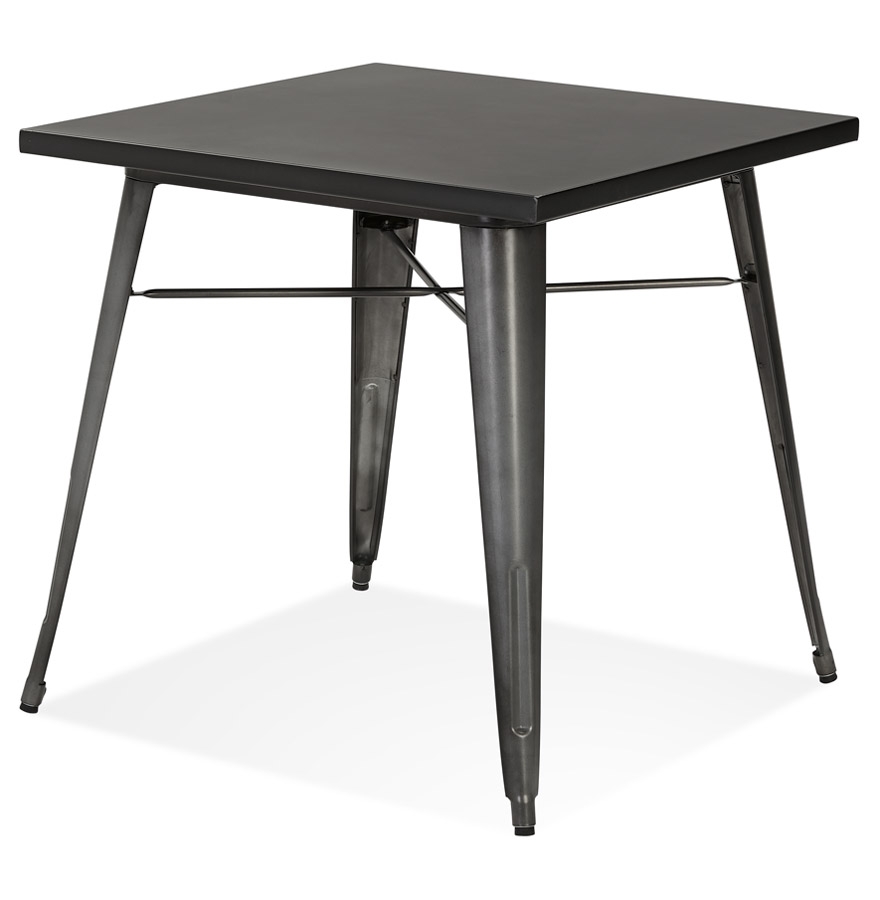 Petite table à dîner style industriel 'LALOU' grise - 76x76 cm vue3