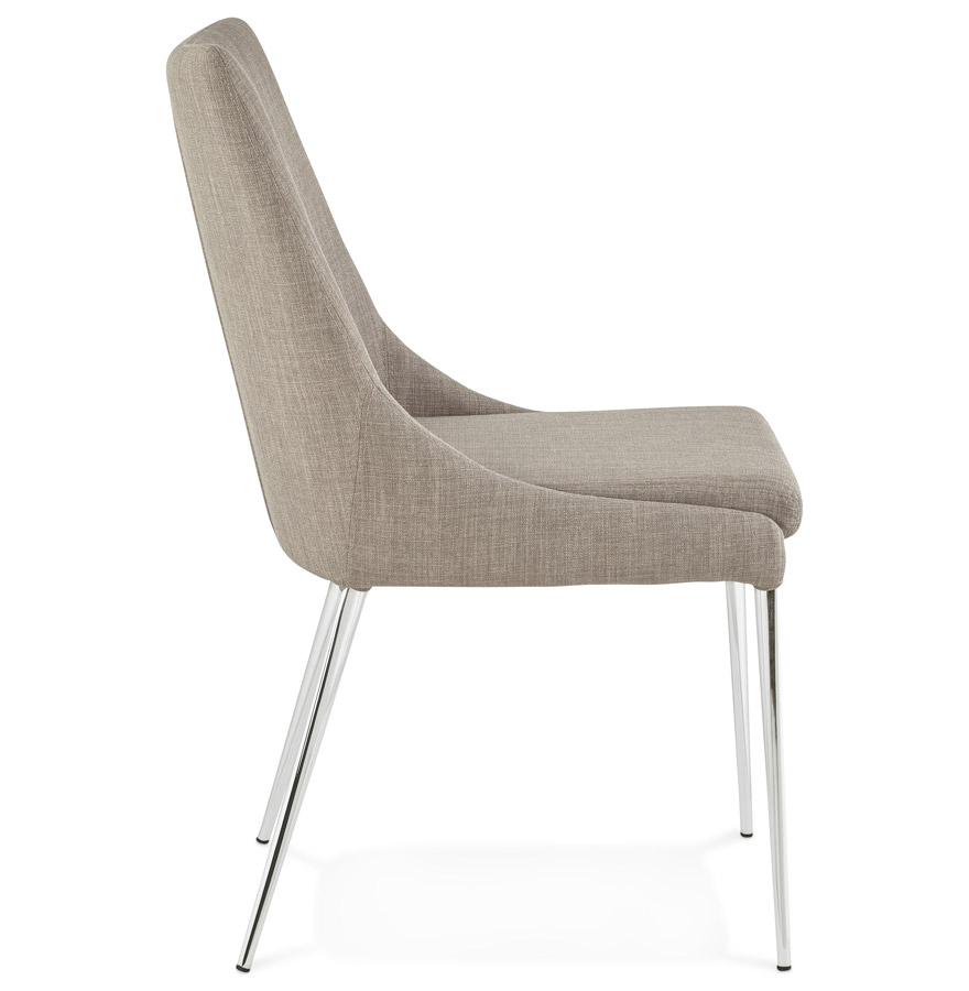 Chaise design ´LALY´ en tissu gris