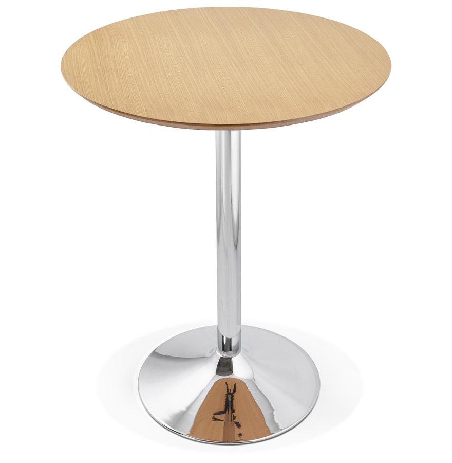 Mange-debout / table haute ´LIMA´ en bois finition naturelle - Ø 90 cm