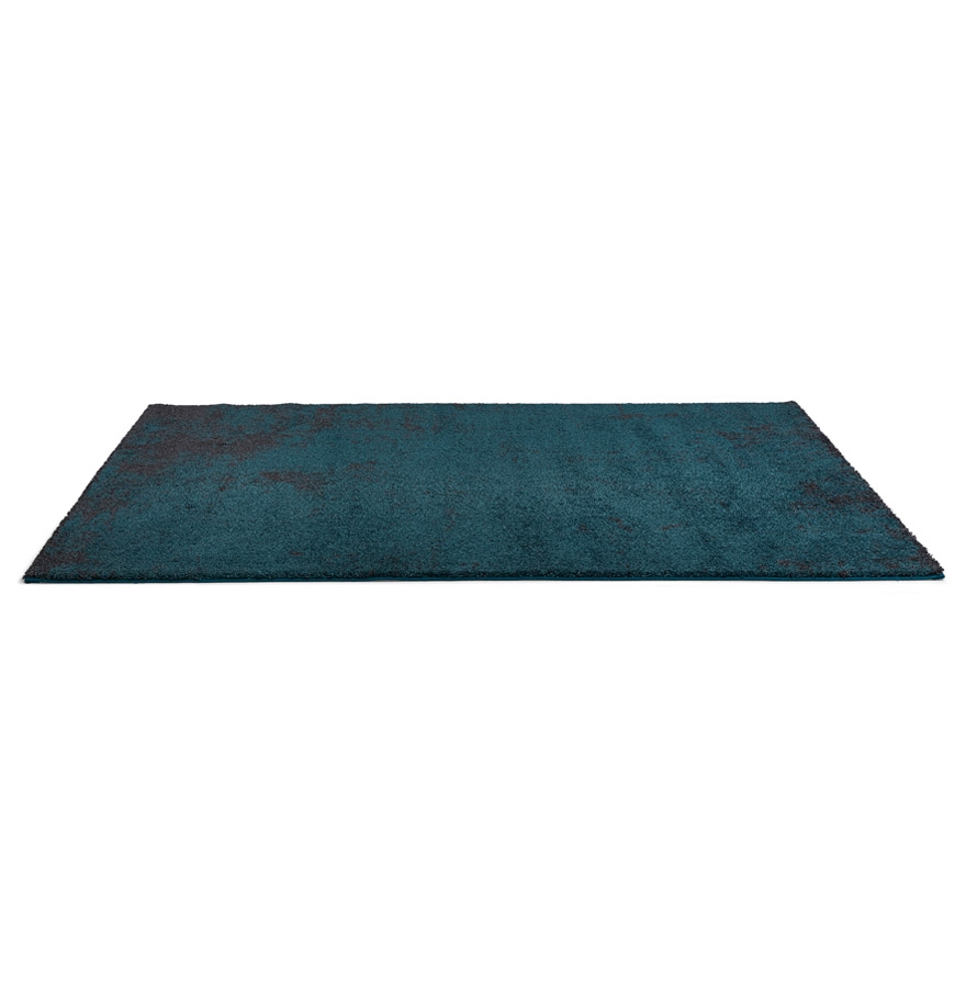 Tapis de salon ´LOUIX´ 160/230 cm bleu paon avec dégradé noir