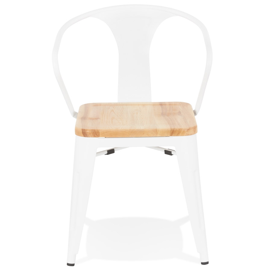 Chaise style industriel 'METROPOLIS' en métal blanc - commande par 2 pièces / prix pour 1 pièce vue2