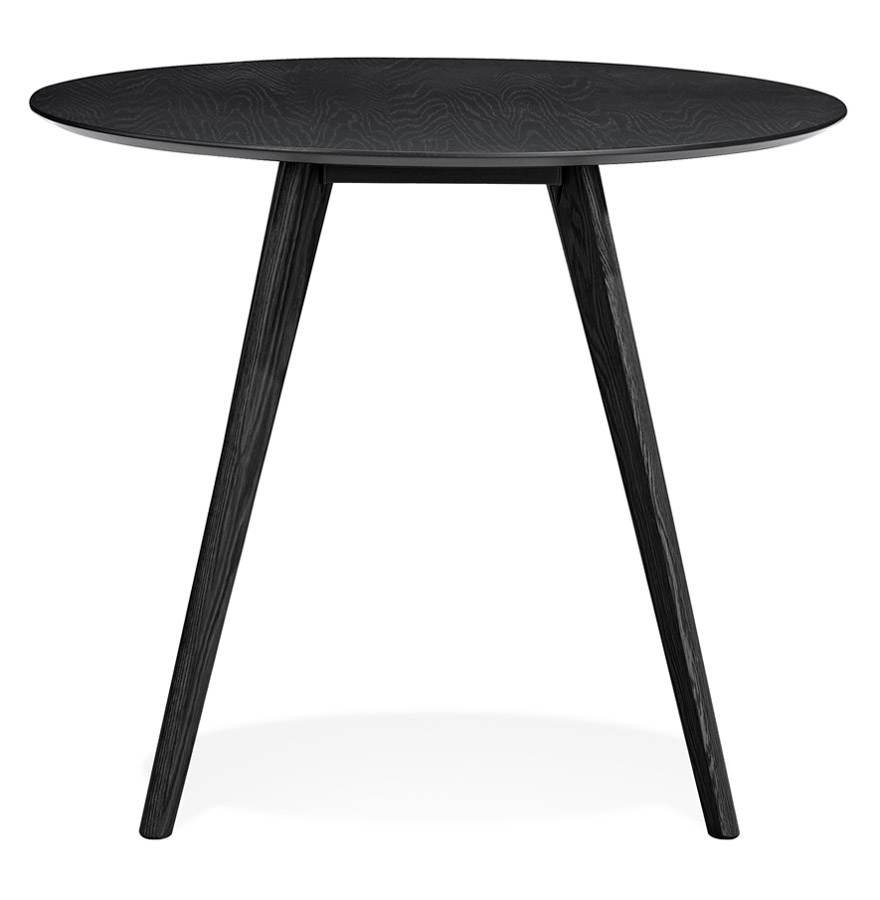 Table de cuisine ronde 'MIDY' noire style scandinave - ø 90 cm vue2