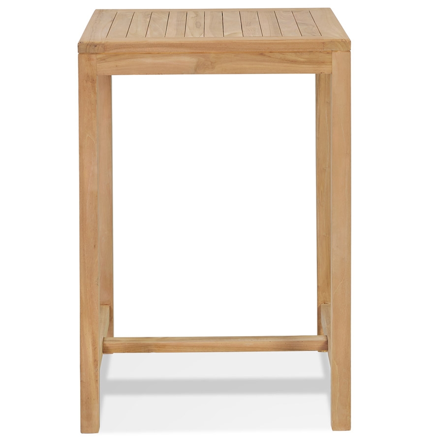 Table haute intérieur/extérieur 'MOUSTIK BAR' en bois Teck naturel - 70x70 cm vue2