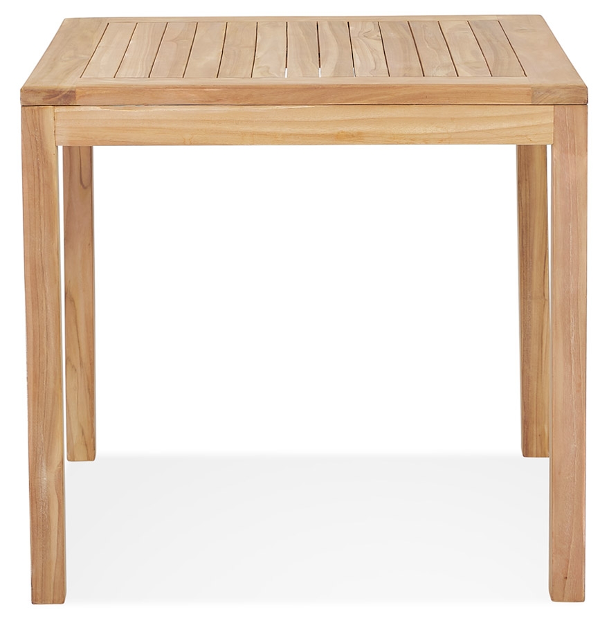 Table à diner carrée intérieure/extérieur 'MOUSTIK' en bois Teck naturel - 80x80 cm vue2