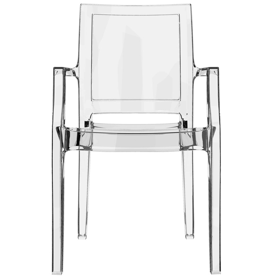 Chaise design ´NALA´ transparente en matière plastique