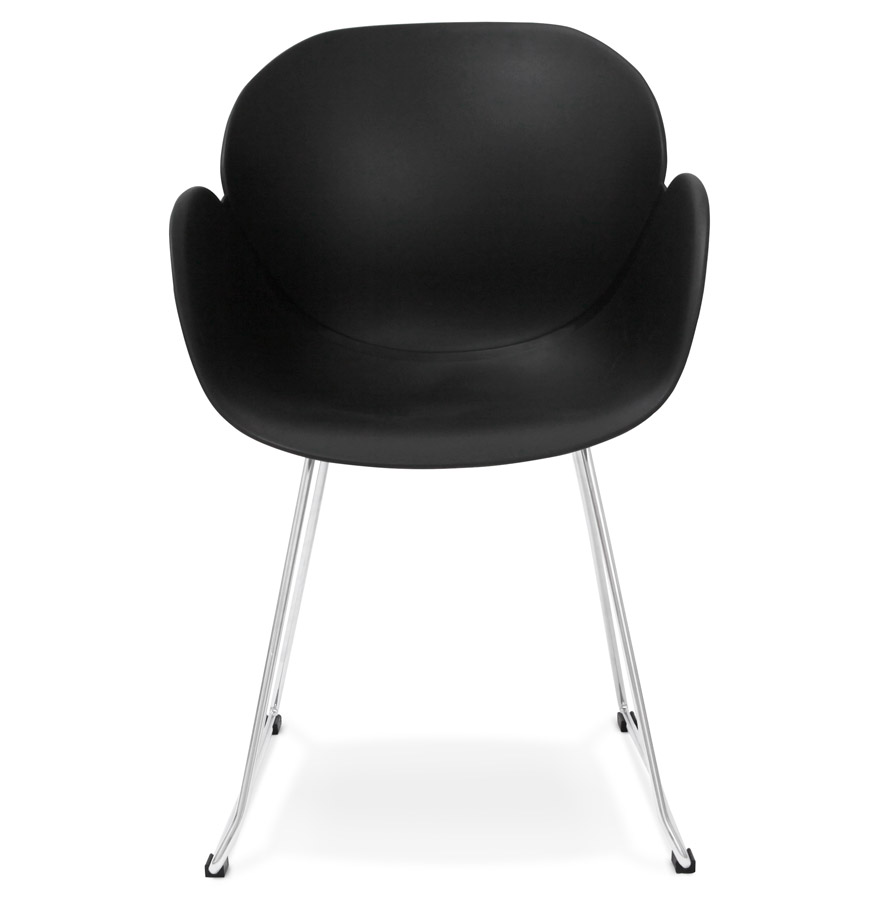 Chaise design 'NEGO' noire en matière plastique vue2