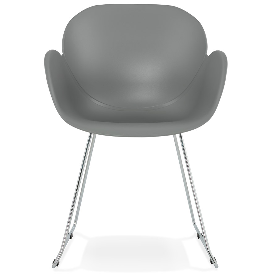 Chaise design 'NEGO' grise en matière plastique vue2
