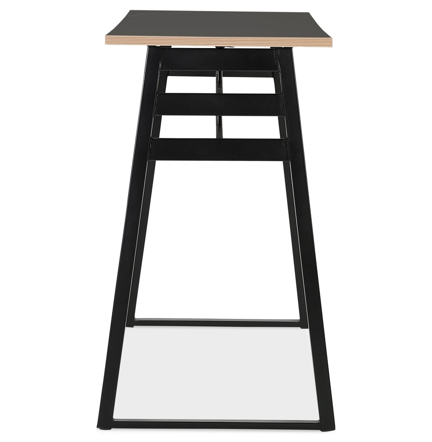 Table de bar haute 'NIKI' bois et métal noir - 150x60 cm vue3