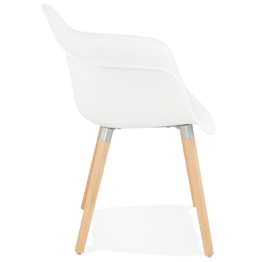 Chaise avec accoudoirs ´OLIVIA´ blanche style scandinave