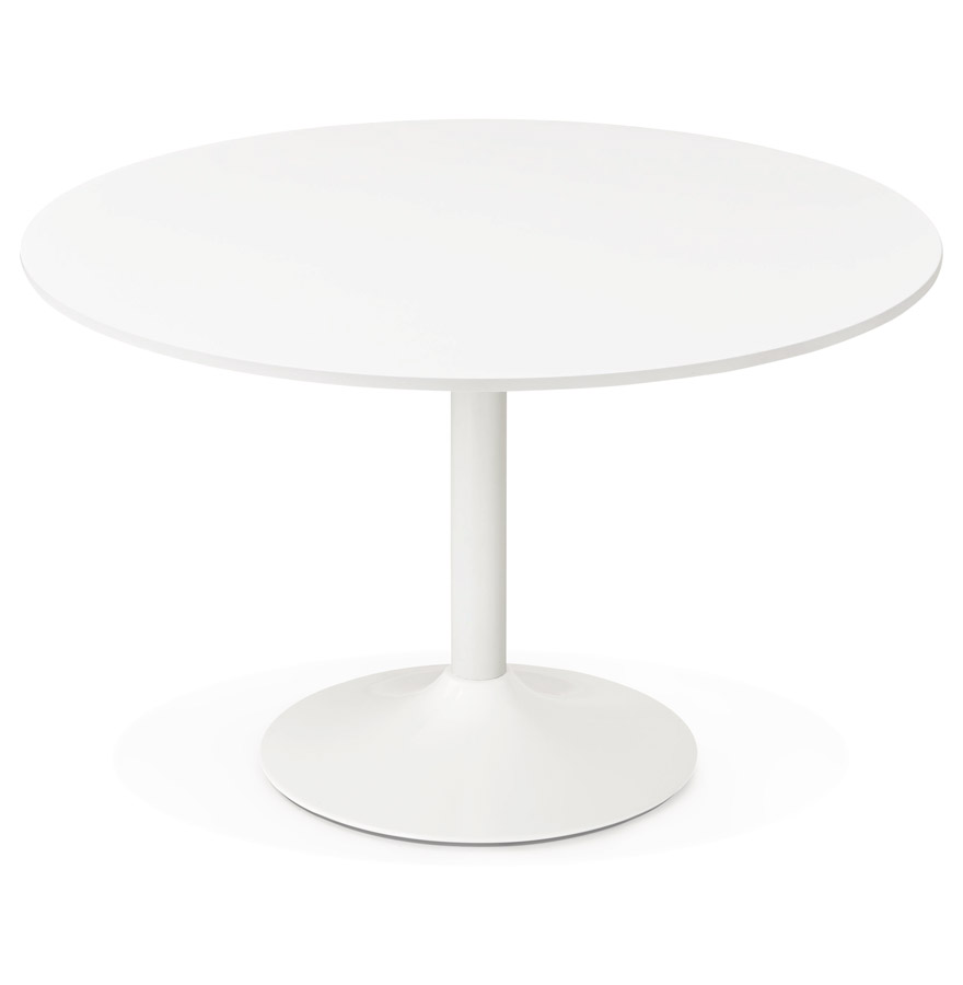 Table de bureau/à diner ronde 'ORLANDO' blanche - Ø 120 cm vue3
