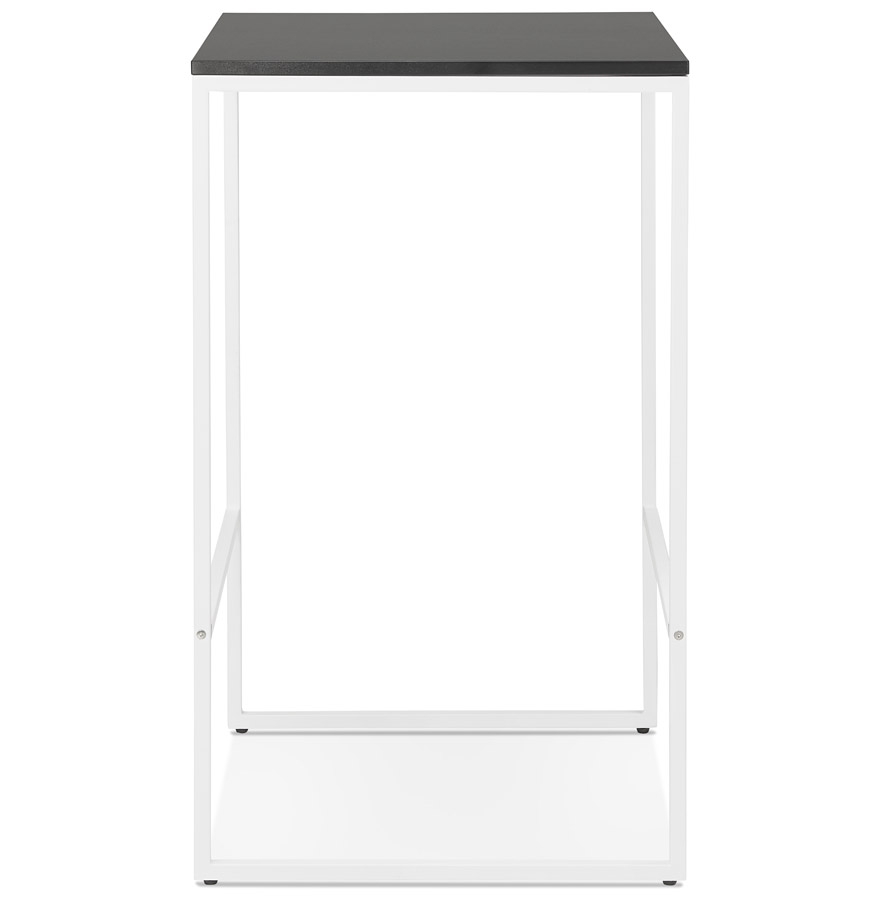 Table haute style industriel 'ORTOS' avec plateau noir et structure blanche idéale pour les professionnels vue2