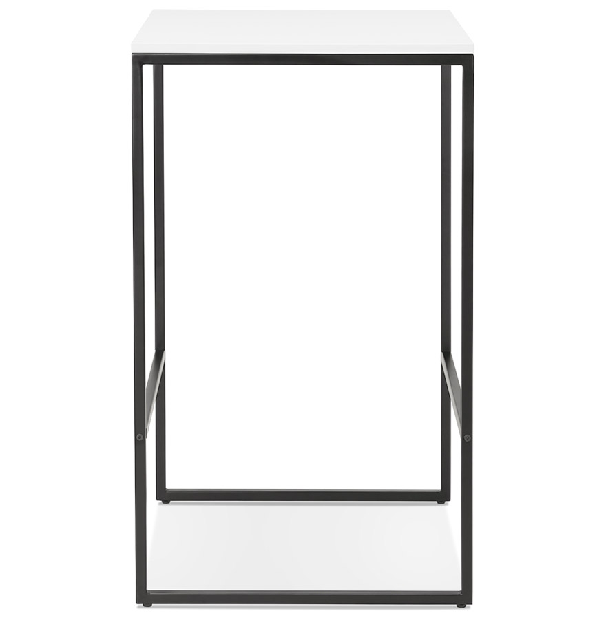 Table haute style industriel 'ORTOS' avec plateau blanc et structure noire idéale pour les professionnels vue2