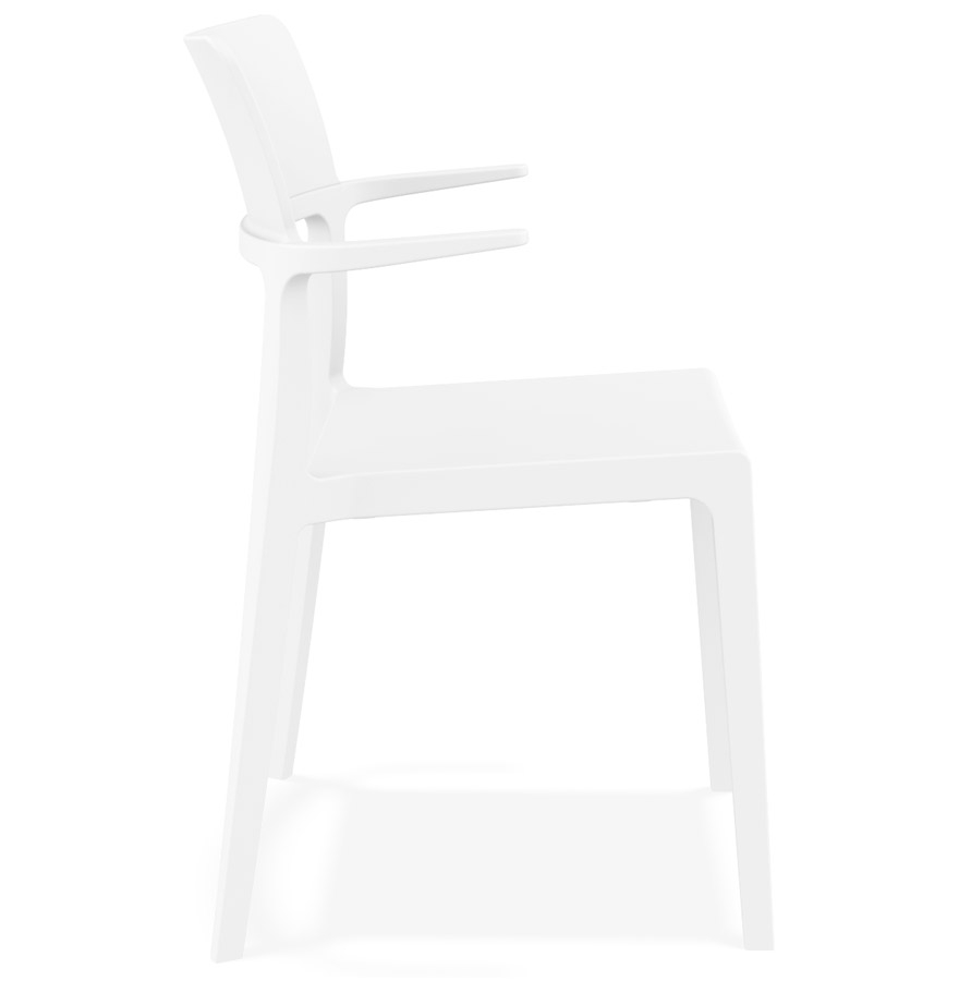 Chaise design empilable ´PAPRIKA´ blanche intérieur / extérieur