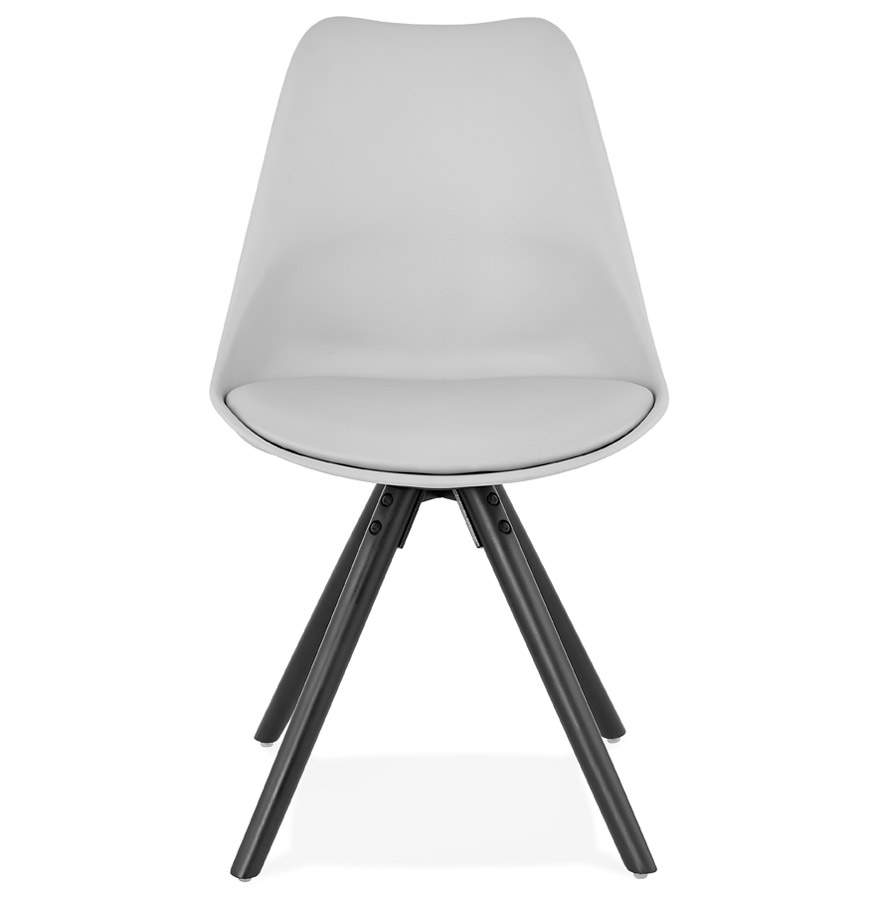 Chaise design 'PIPA' grise vue2