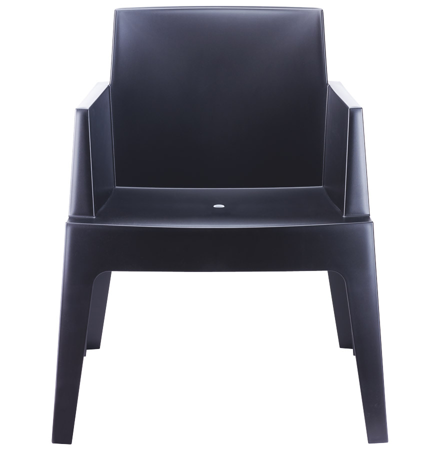 Chaise design ´PLEMO´ noire en matière plastique