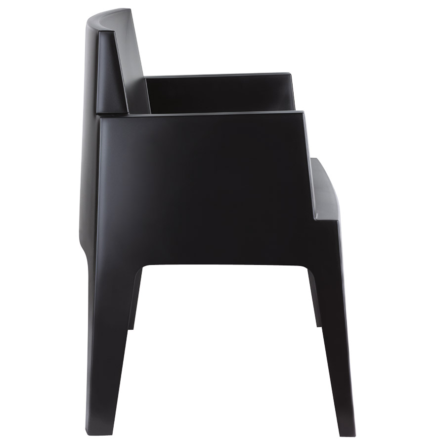 Chaise design ´PLEMO´ noire en matière plastique