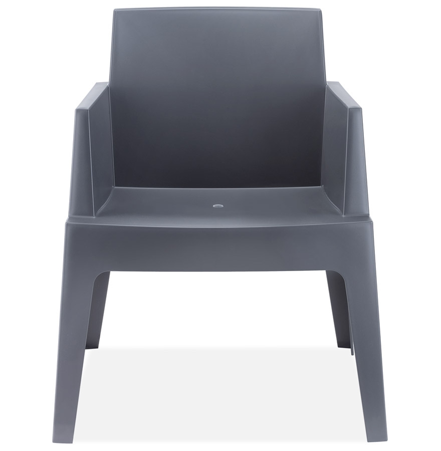 Chaise design 'PLEMO' gris foncé en matière plastique vue2