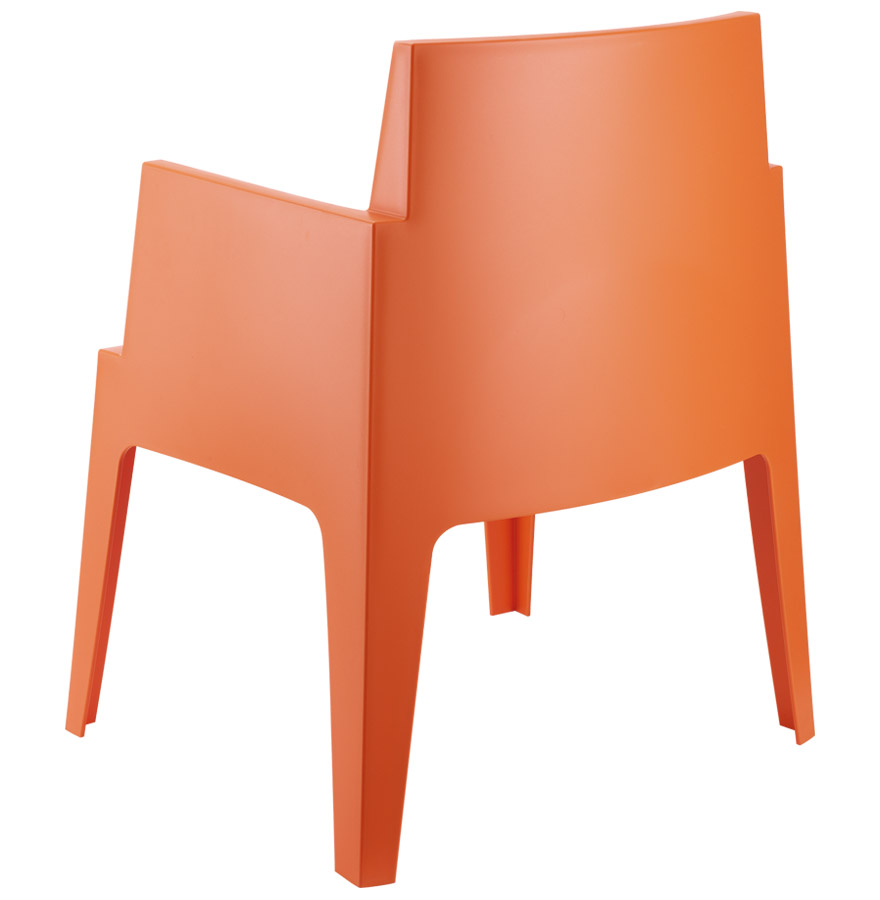 Chaise design ´PLEMO´ orange en matière plastique