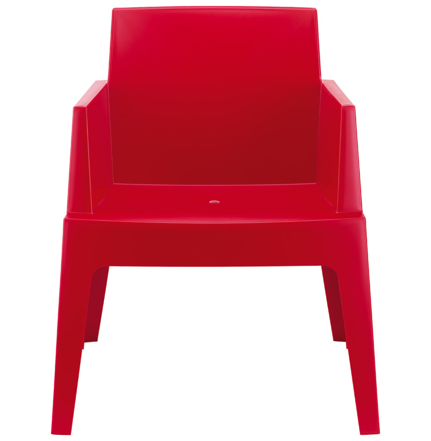 Chaise design ´PLEMO´ rouge en matière plastique
