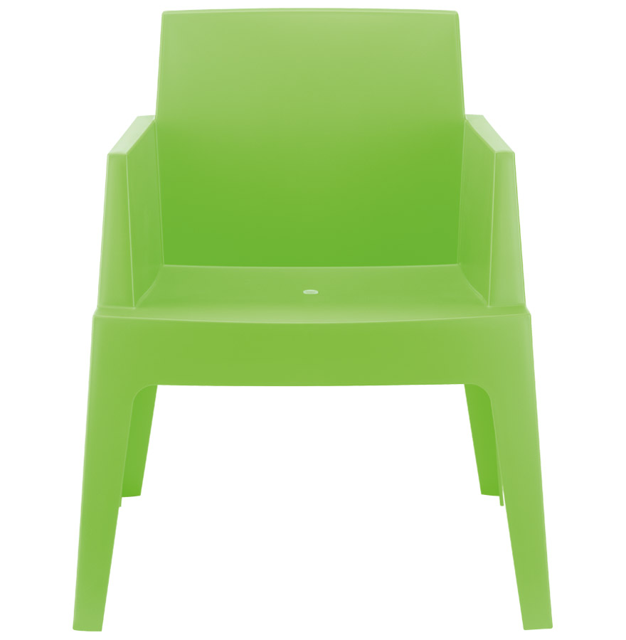 Chaise design ´PLEMO´ verte en matière plastique