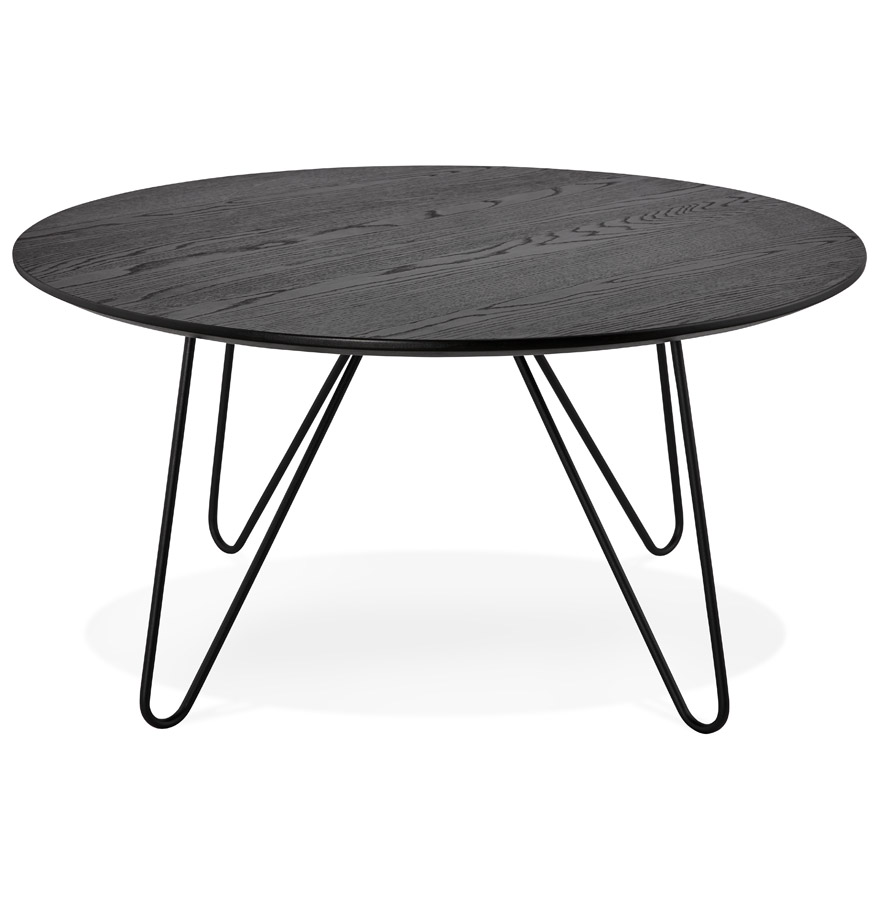 Table basse design ´PLUTO´ noire style industriel