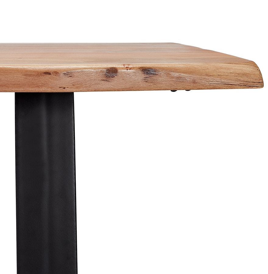 Table de bar haute 'RAFA' en bois massif et métal - 160x90 cm vue3