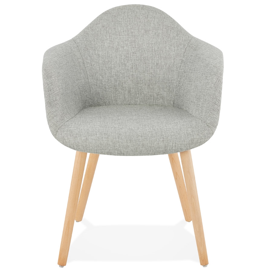 Chaise design avec accoudoirs ´RAMBLA´ en tissu gris