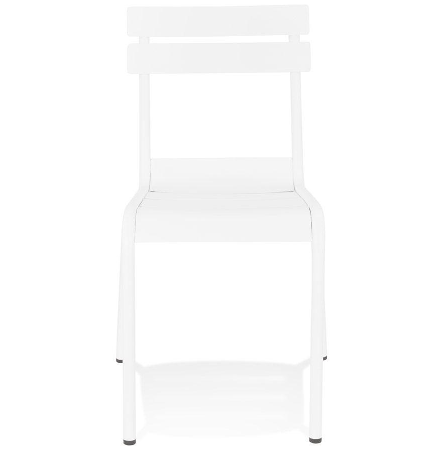 Chaise design 'ROMEO' en métal blanc empilable vue2