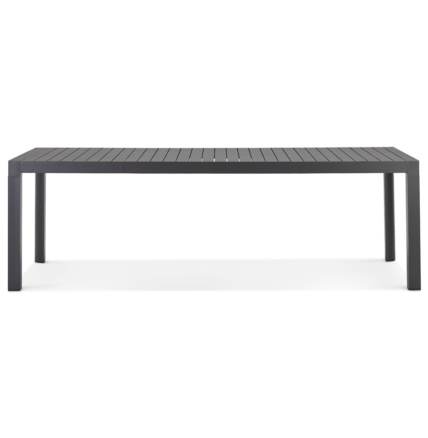 Table de jardin extensible 'SAMUI' en aluminium gris foncé - 180(240)x100 cm vue3
