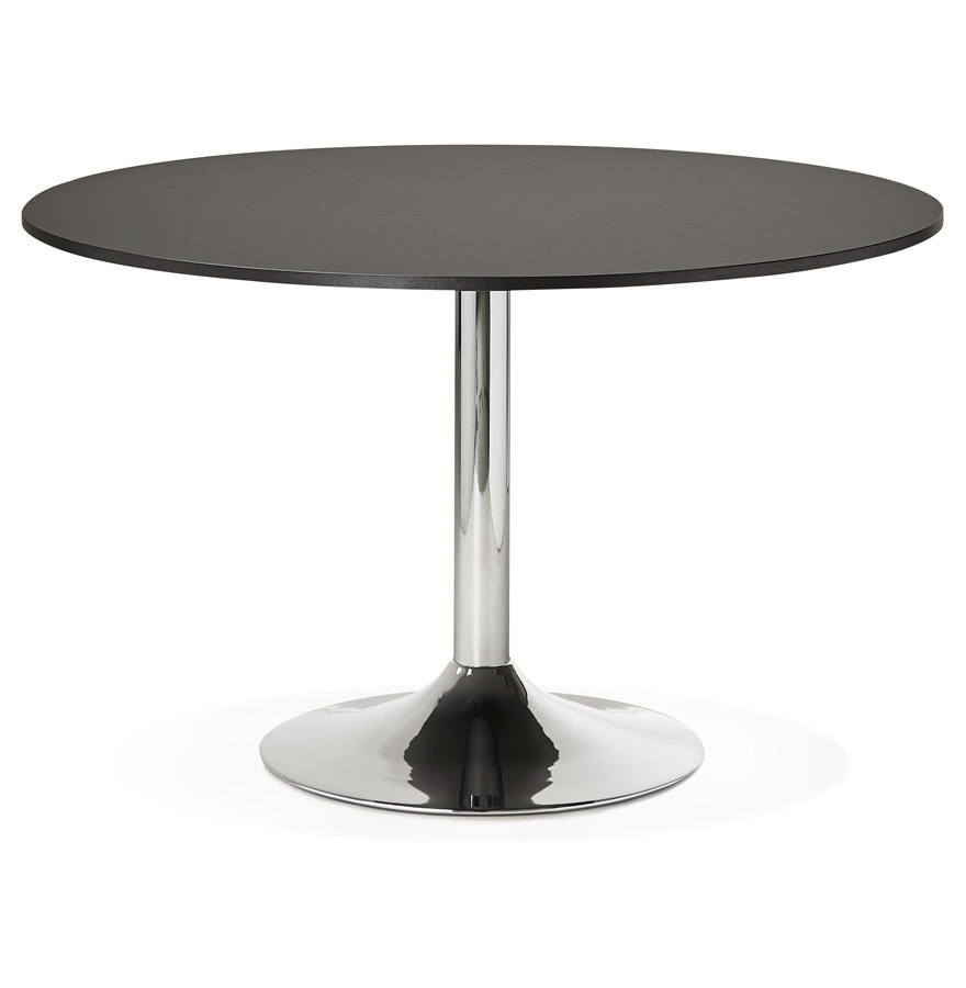 Table de bureau/à diner ronde ´SAOPOLO´ noire - Ø 120 cm