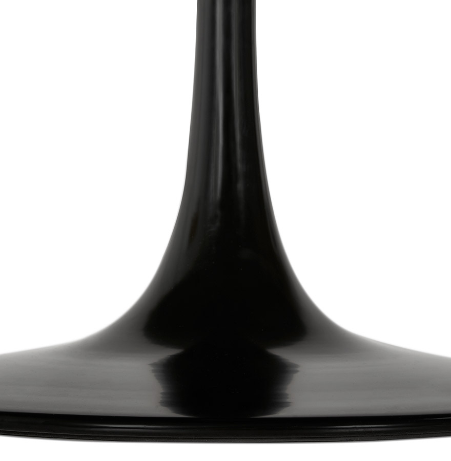 Table à manger design 'SHADOW' ronde noire en verre effet marbre - Ø 140 CM vue3