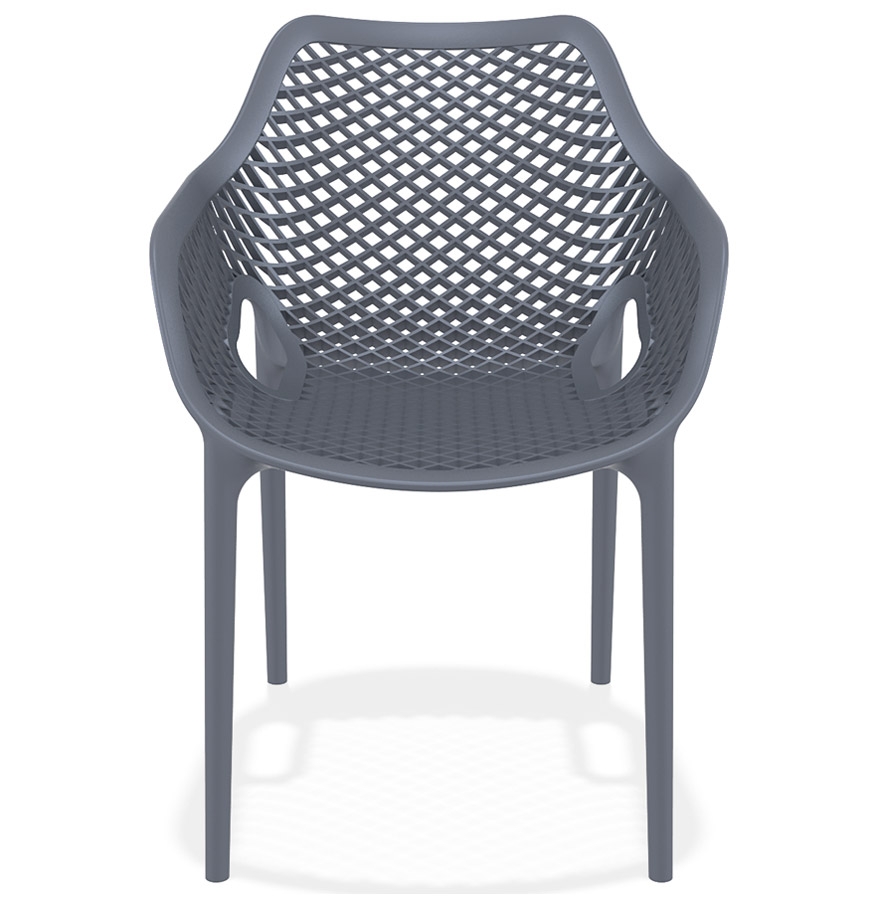 Chaise de jardin / terrasse 'SISTER' gris foncé en matière plastique vue2