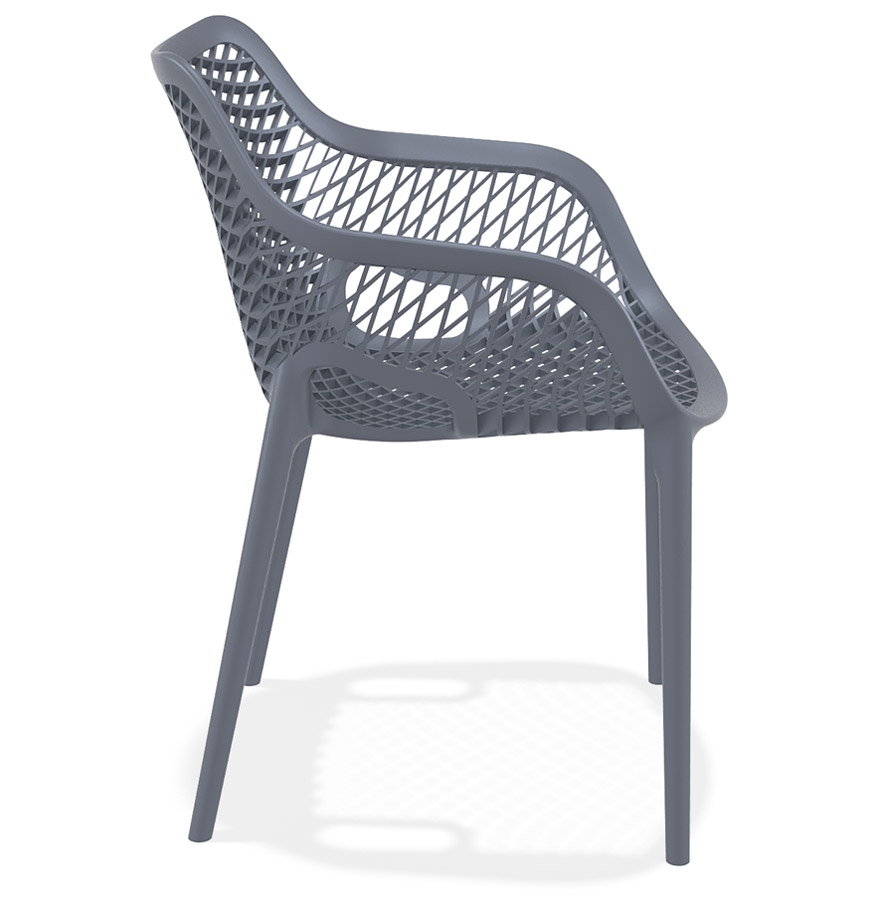 Chaise de jardin / terrasse 'SISTER' gris foncé en matière plastique vue3