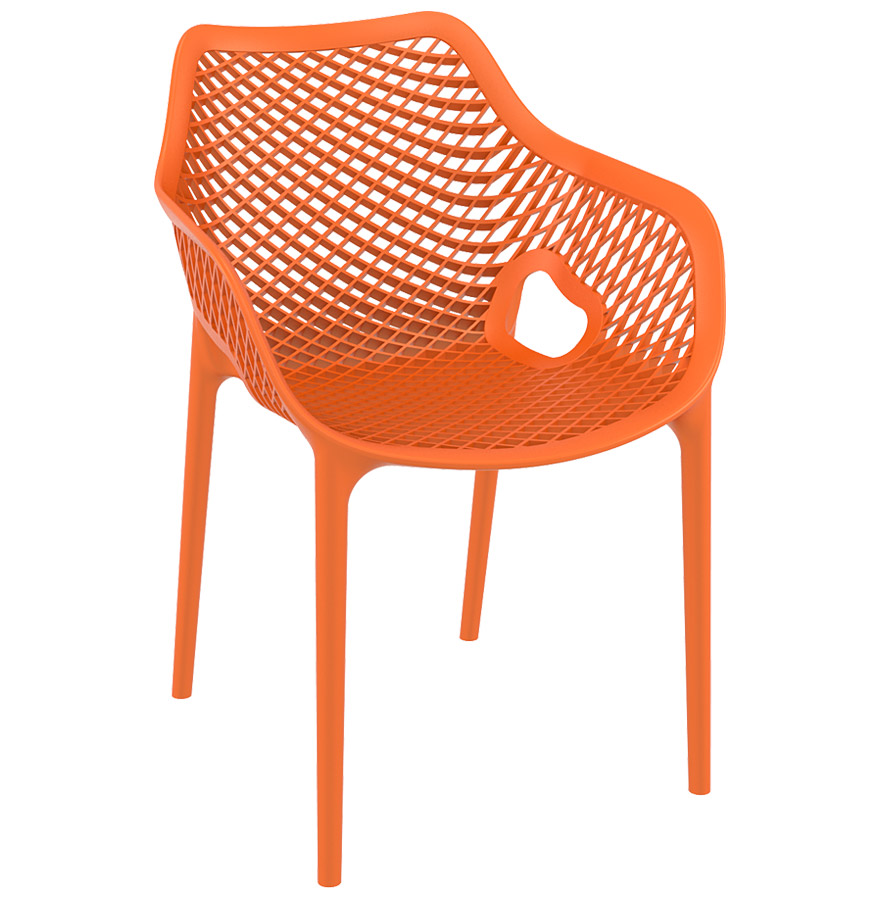 Chaise de jardin / terrasse 'SISTER' orange en matière plastique vue3