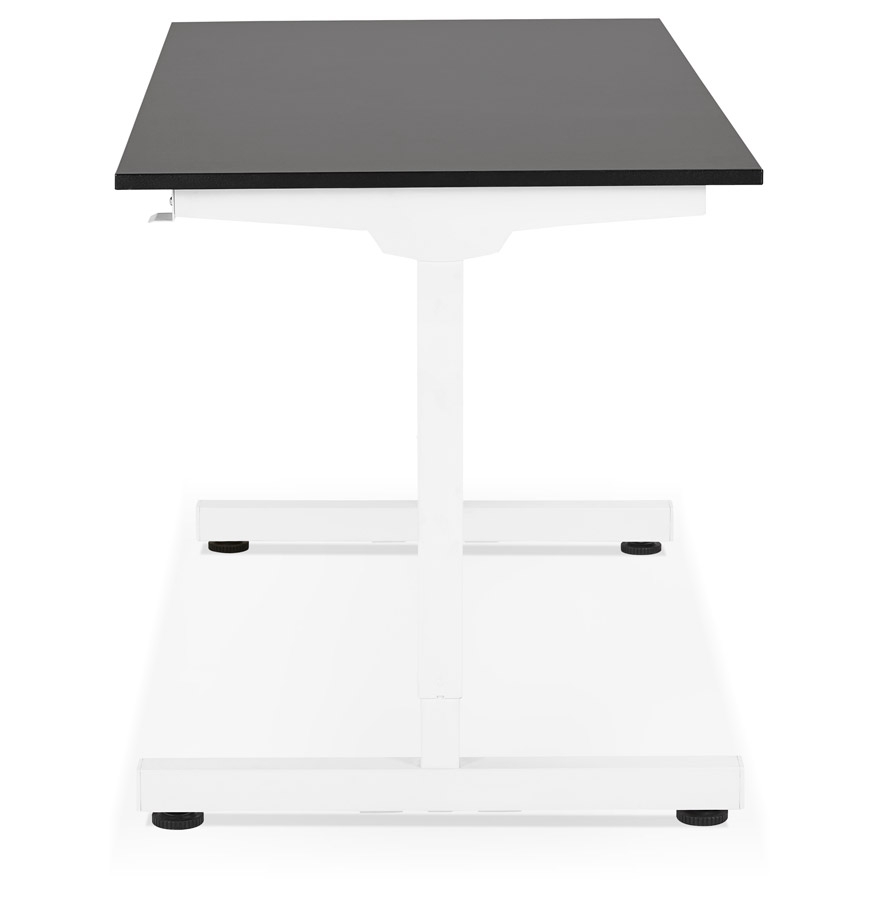 Bureau assis/debout droit ´STAND UP´ noir réglable en hauteur - 140x70 cm