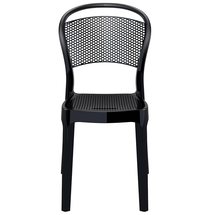Chaise design ´STORM´ noire en matière plastique