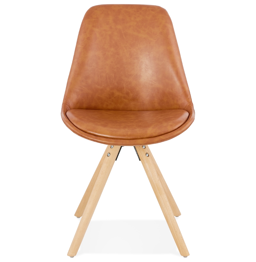 Chaise design ´STREET´ en matière synthétique brune