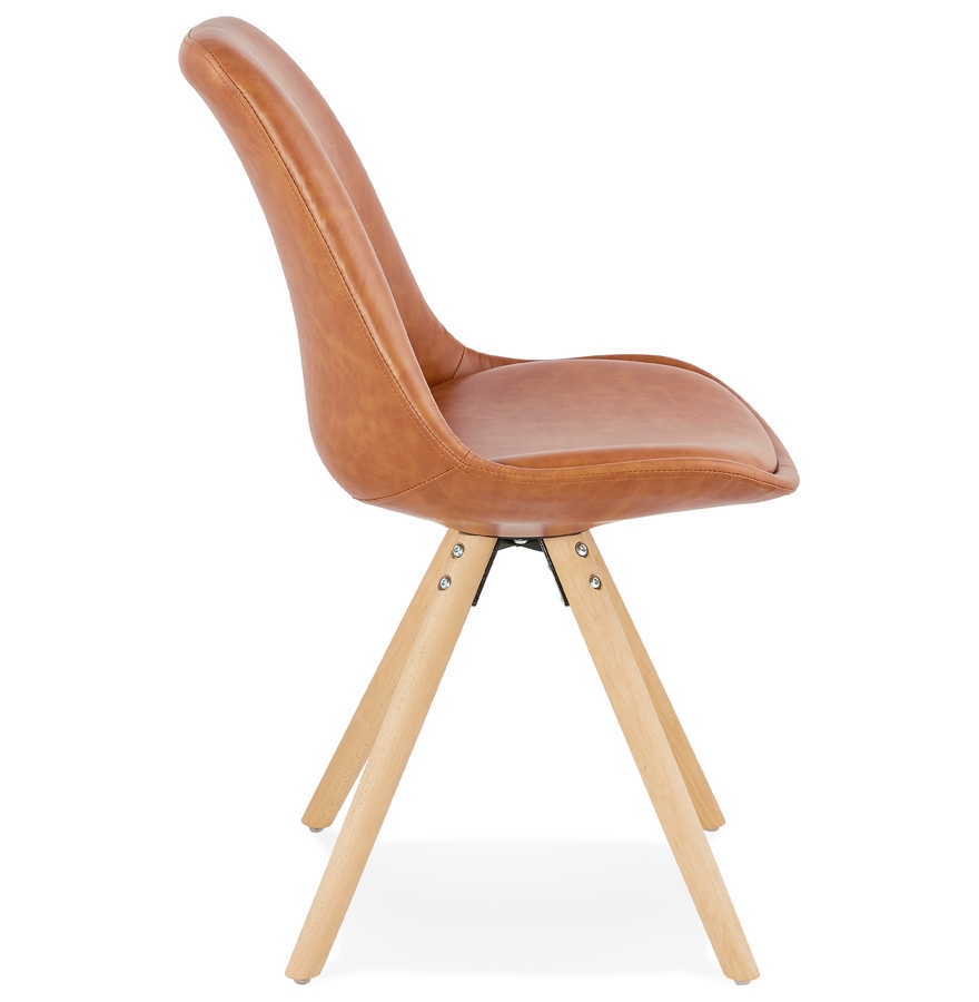 Chaise design ´STREET´ en matière synthétique brune