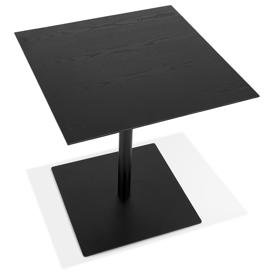 Table carrée design 'SUMO' en bois et métal noir - 70x70  cm vue3