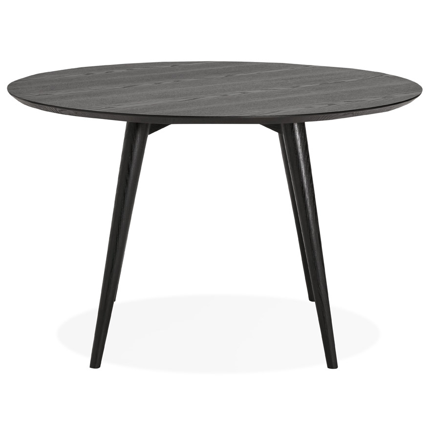 Table à dîner ronde 'SWEDY' en bois noir - Ø 120 cm vue2